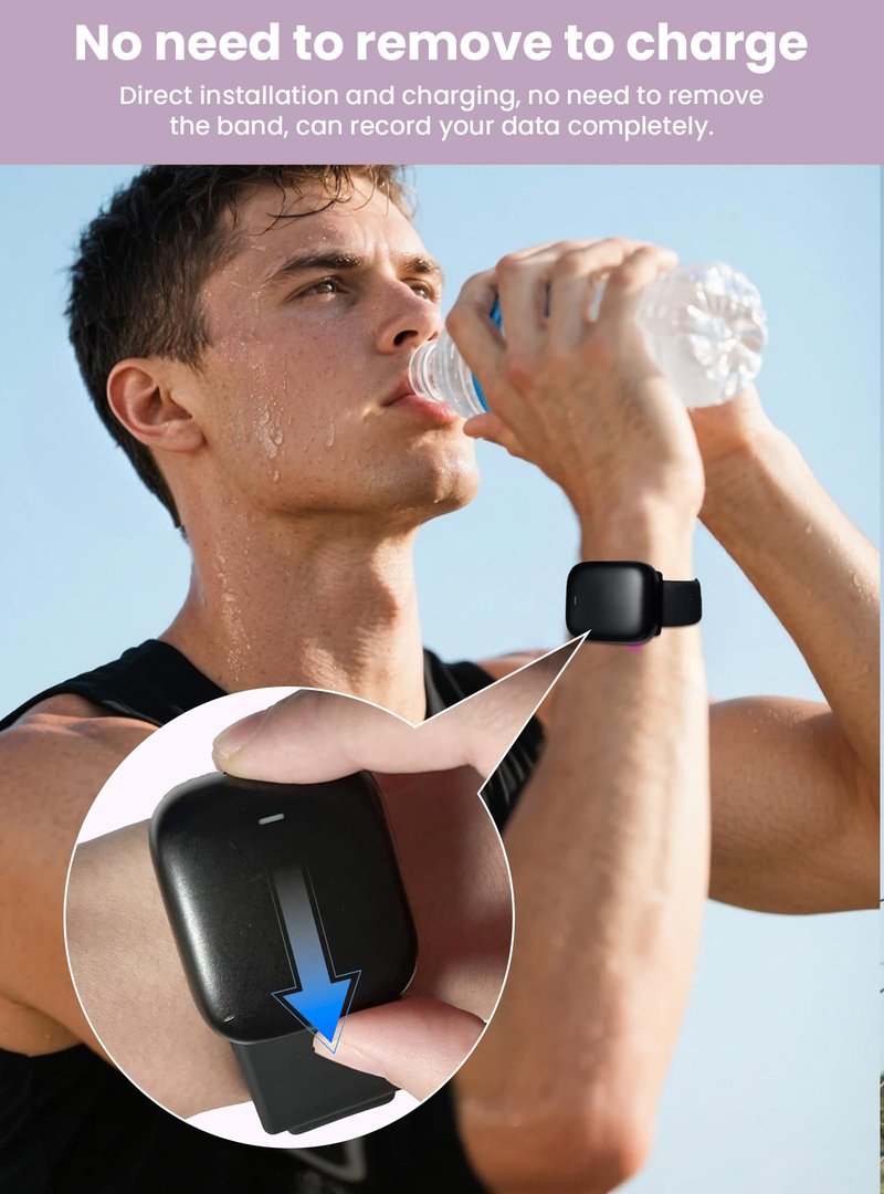 Yeahxing Silicone Band for WHOOP 5.0/4.0 - Sports Wristband Compatible with Whoop 4.0/5.0 Peak/One Straps - Soft-Touch, Waterproof and Sweatproof, for Wrist Size 4.9 Inch~8.9 Inch