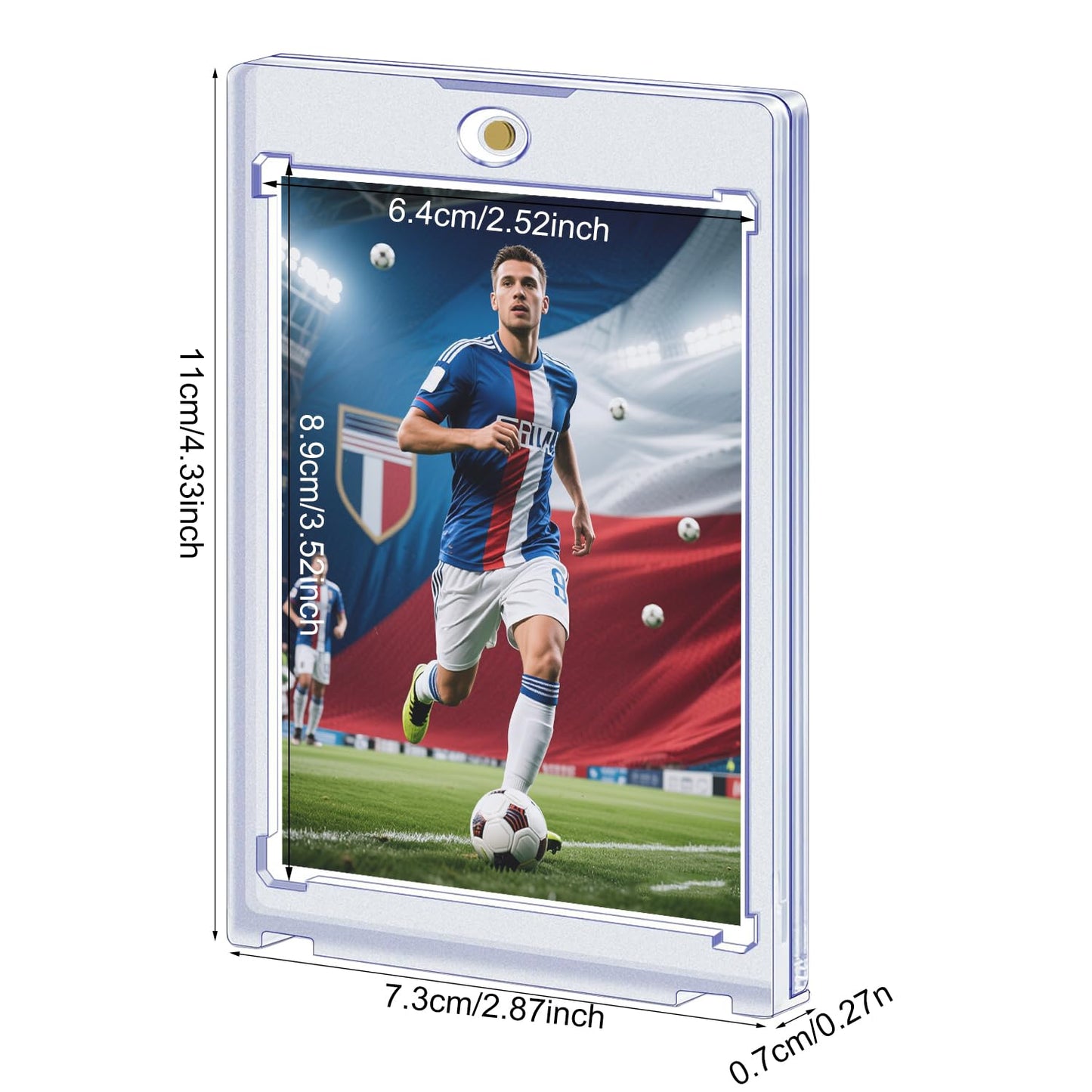 35pt Magnetic Card Holders for Trading Cards,UV Hard Plastic Sports Display Cases,10 Pack Clear One Touch Mags Card Protectors for Baseball Cards, Football Cards, Basketball Cards,MTG,TCG(10)