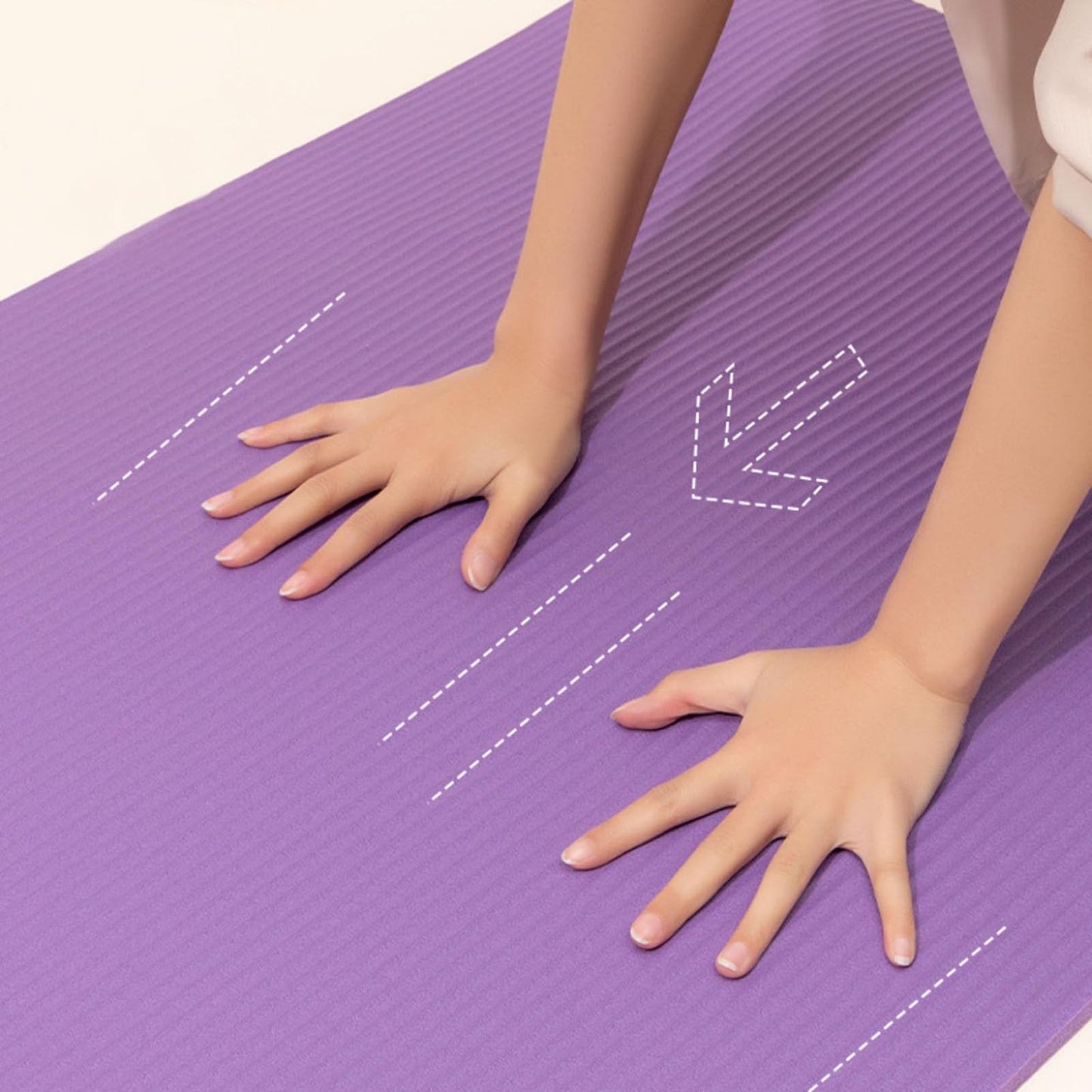 Non Slip Yoga Mat, Antitear Thick Comfortable Exercise Mats for Home Workout with Carrying Strap,Nonslip Tpe Durable Non Slip Yoga Mat for Exercises Indoor Stretching Fitness Gym Floor Sport Home