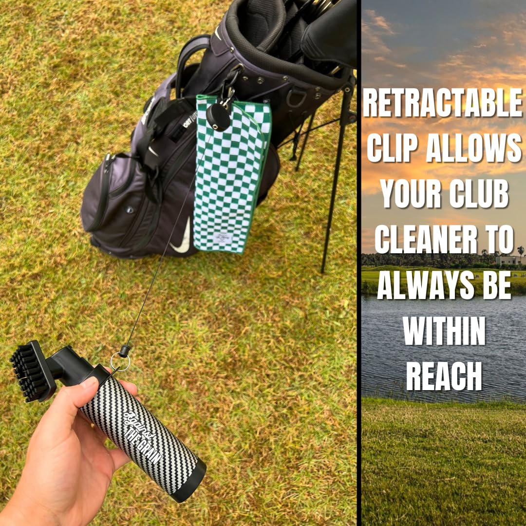 Pro Golf Club Brush Cleaner with 5oz Water - Golf Club Cleaner Brush with Water, Retractable Golf Club Brush, Golf Cleaner Brush, Golf Brush and Groove Cleaner, Golf Club Scrubber, Golf Water Brush