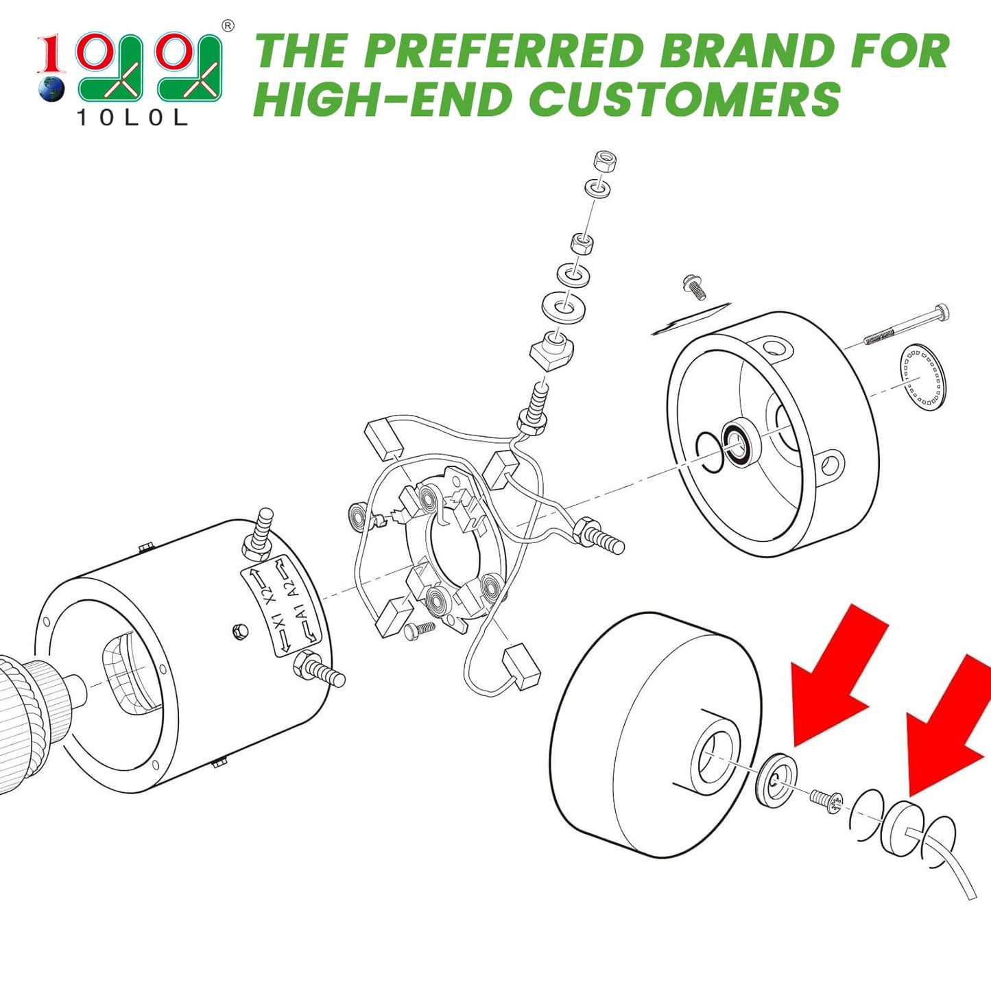 10L0L Golf Cart 36V Speed Sensor with Speed Sensor Magnet for EZGO PDS 2000 UP Electric Models,OEM# 73327-G01, 73328-G01