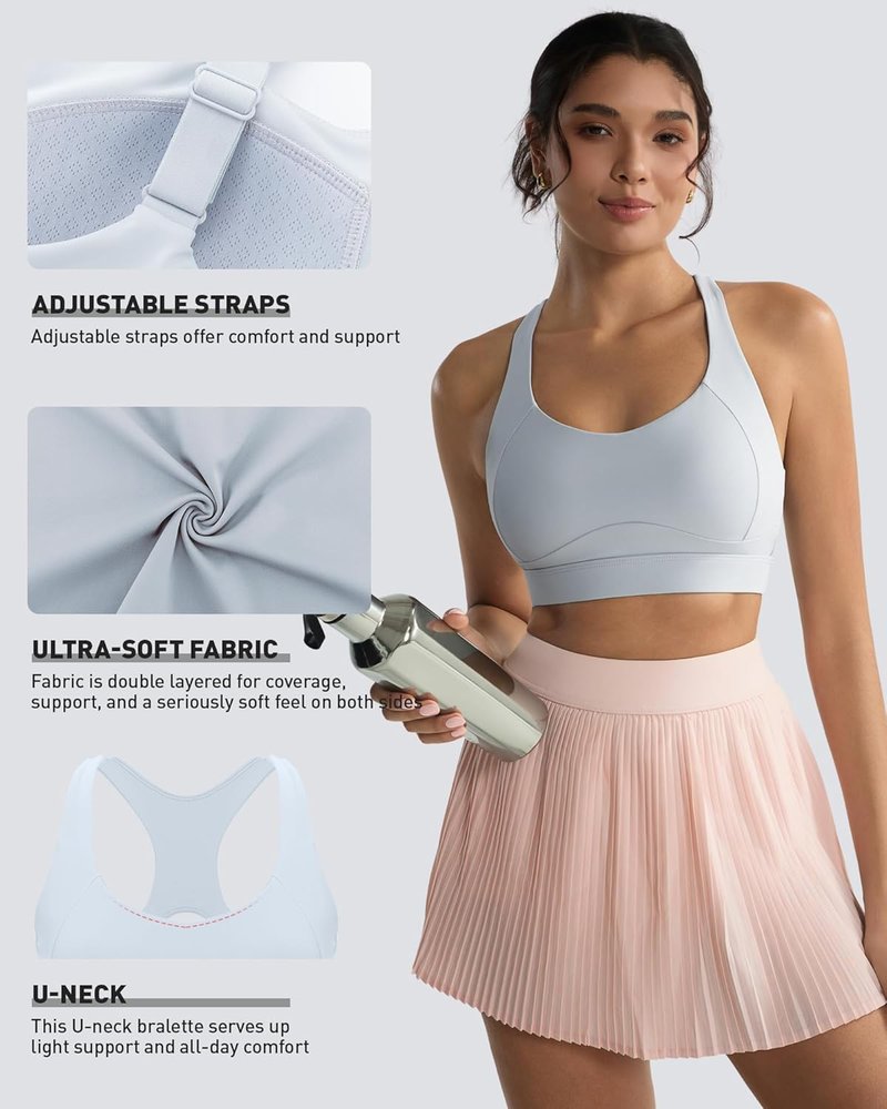 High Impact Sports Bra for Women - Adjustable Straps & Sewn-in Pads | Ultimate Comfort & Support