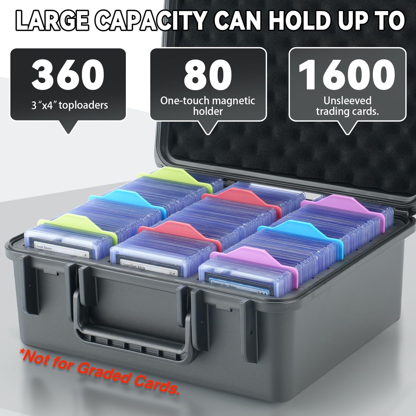 Migitec Hard Shell Toploader Storage Box for 3" x 4" 35PT Rigid Card Holder