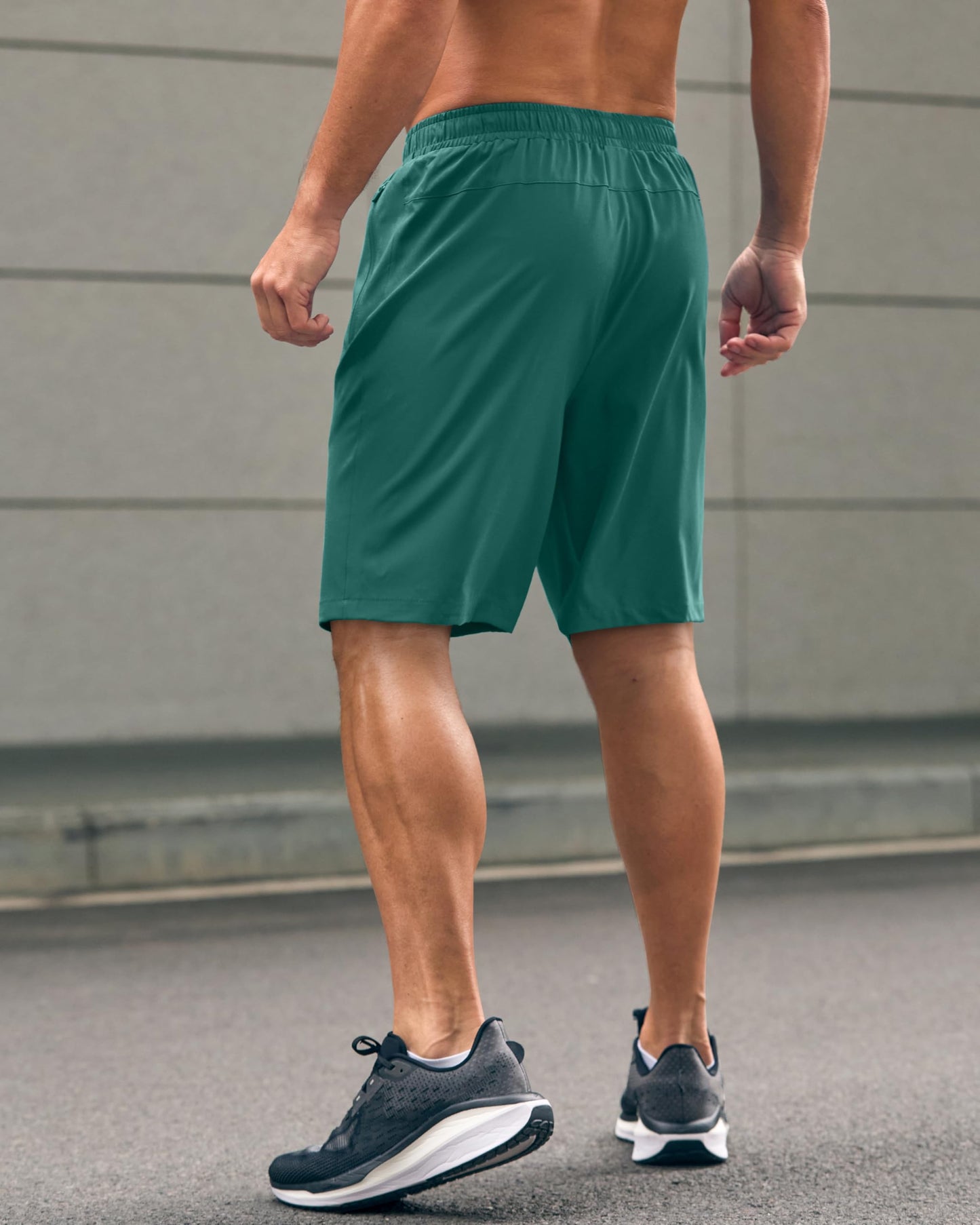 G Gradual Men's Athletic Running Shorts with Zipper Pockets Quick Dry 7"/ 5"/ 9" Workout Gym Shorts for Basketball Hiking(Rainforest Green,9XXXL)