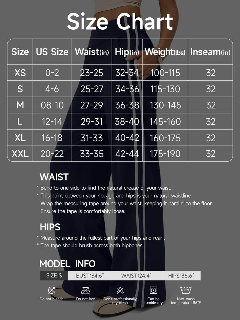 INNO MINT Wide Leg Track Pants Women, High Waisted Loose Yoga Sweatpants with Pockets, Contrast Trim Workout Trousers