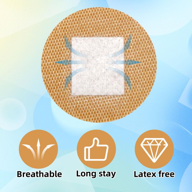 200pcs Round Spot Bandages, 4 Sizes Round Elastic Fabric Small Circle Spot Adhesive Bandages Suitable for Face Hands Legs and Sensitive Skin Supplies