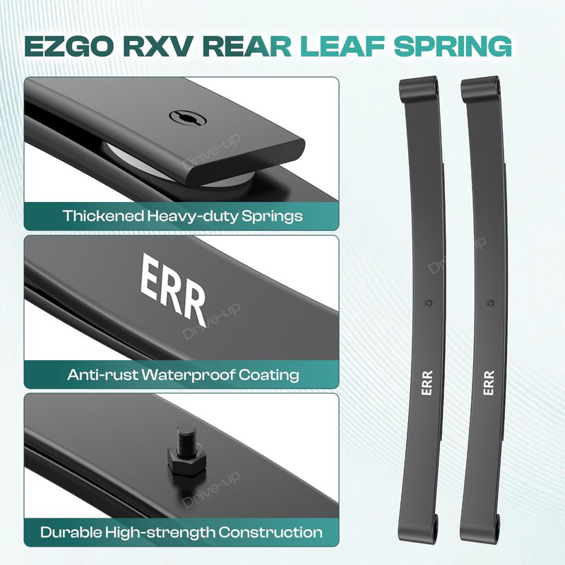 DRIVE UP Golf Cart Heavy Duty Dual Action Rear Leaf Spring Kit for EZGO RXV 2008-Up, Replaces OEM 604494