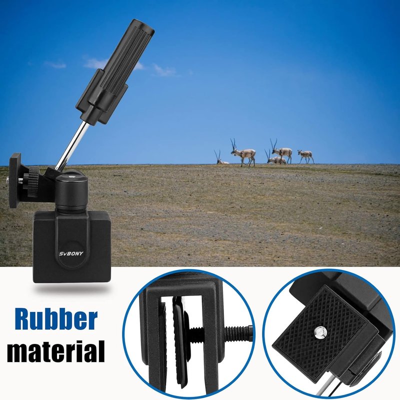 SVBONY Car Window Mount - Adjustable Clamp for Spotting Scope, Monocular, Binocular, SLR Camera | Compact Design