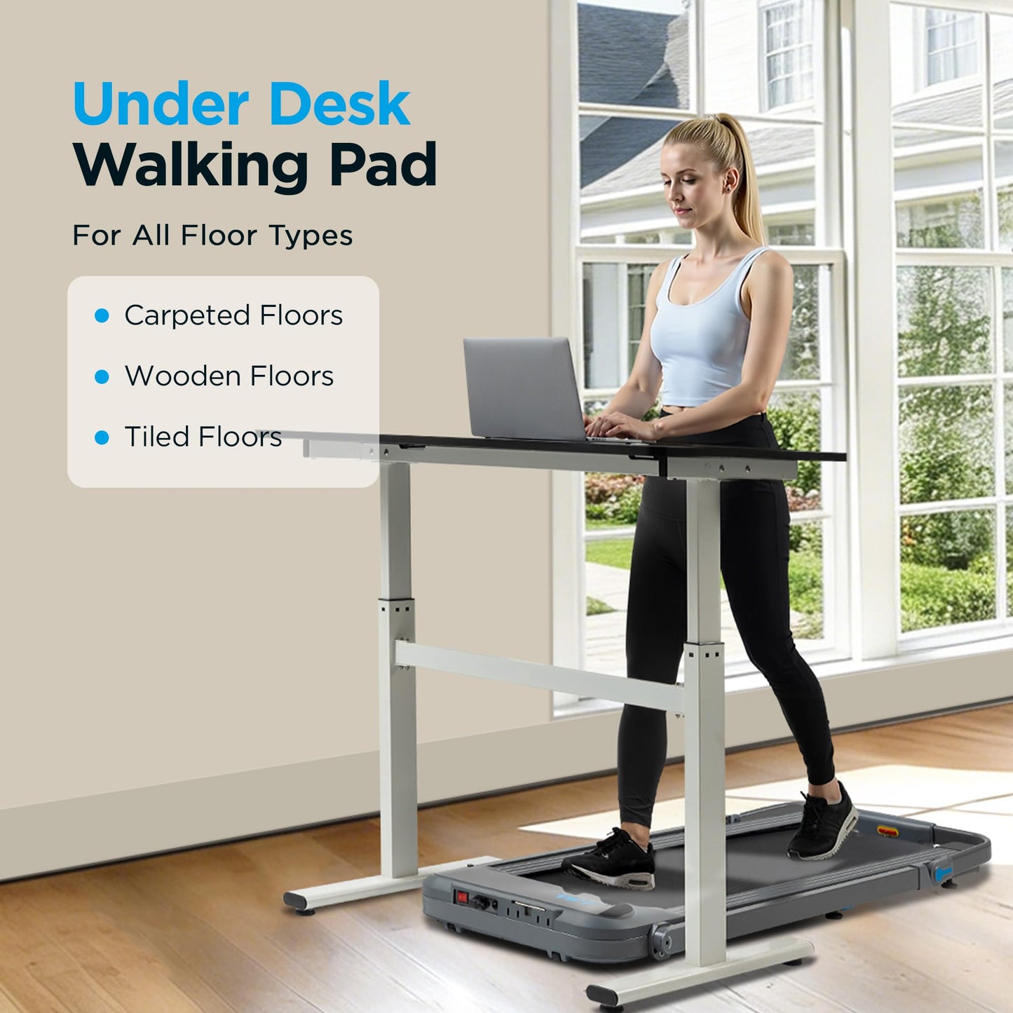 JLL Smart 2 in 1 Walking Treadmill Pad for Home Exercise