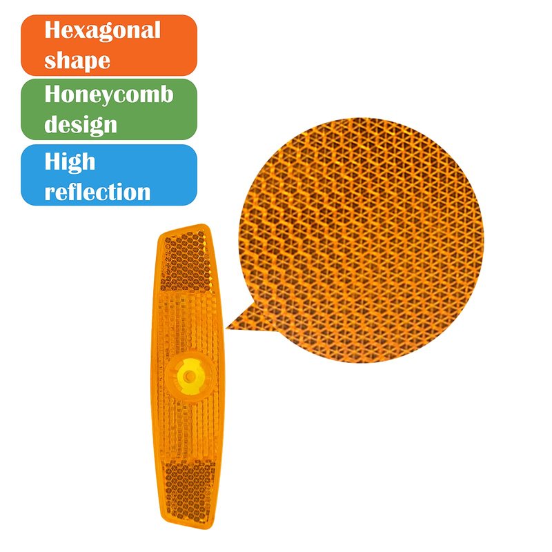 WELNENT Bicycle Wheel Reflectors JIS/BS/AS/CPSC 10pcs Warning MTB Road (Amber)