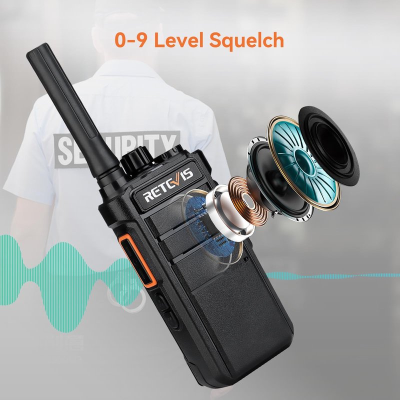 Retevis RB26 Long Range Walkie Talkies, GMRS 2 Way Radios, Rechargeable Two Way Radios, 2000mAh, Durability,Repeater Capable,Security Radio for Security Church Construction School Warehouse(5 Pack)