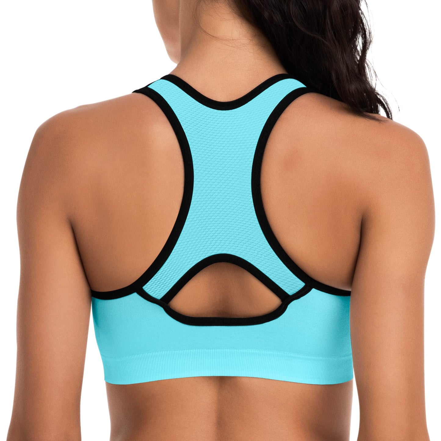 Racerback Sports Bras for Women with Pads - High Impact Athletic Tank Tops for Yoga and Workout Brassieres Bra