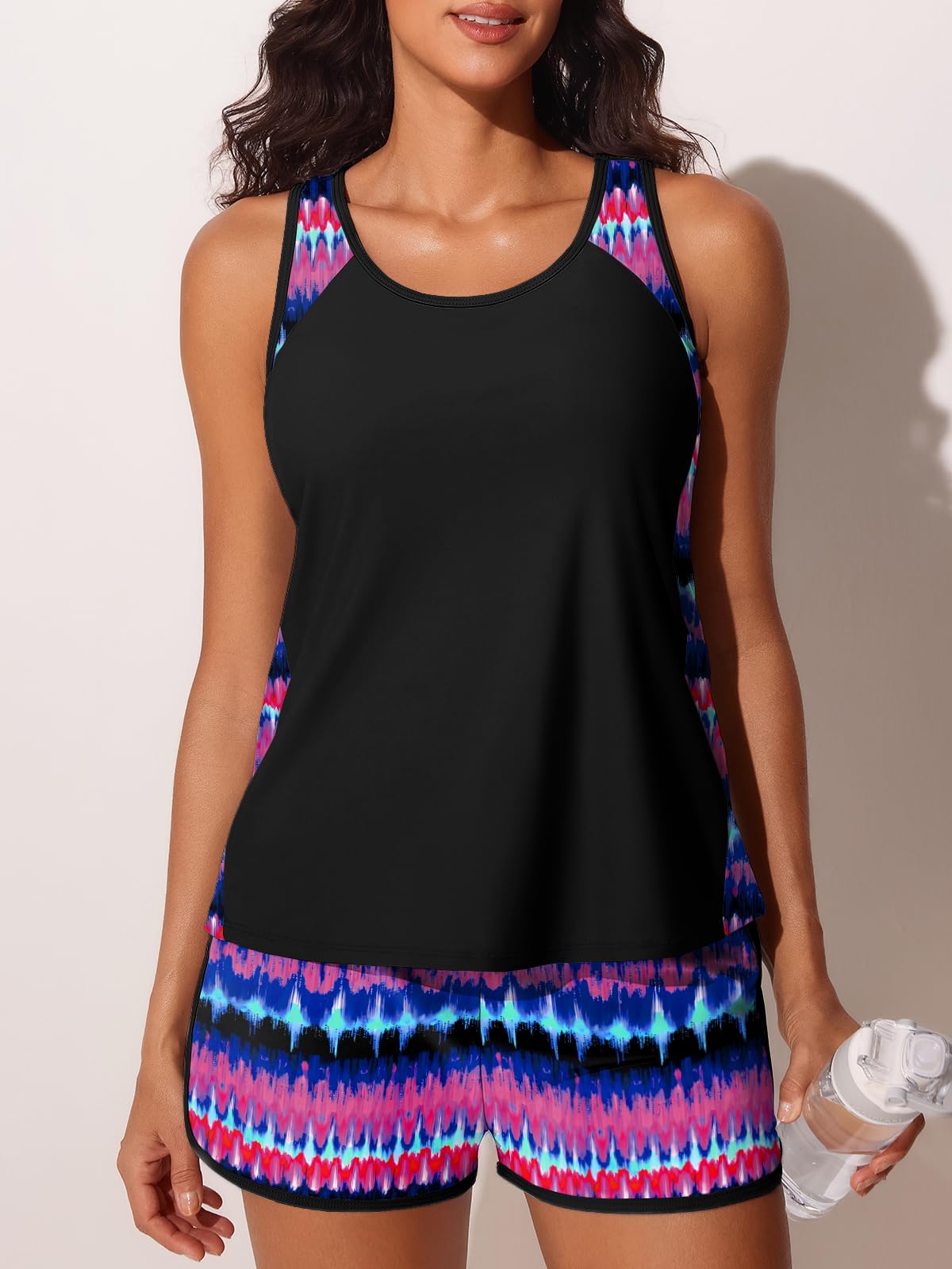 Summer Mae Blouson Women's Tankini Swimsuits Tummy Control Bathing Size 12
