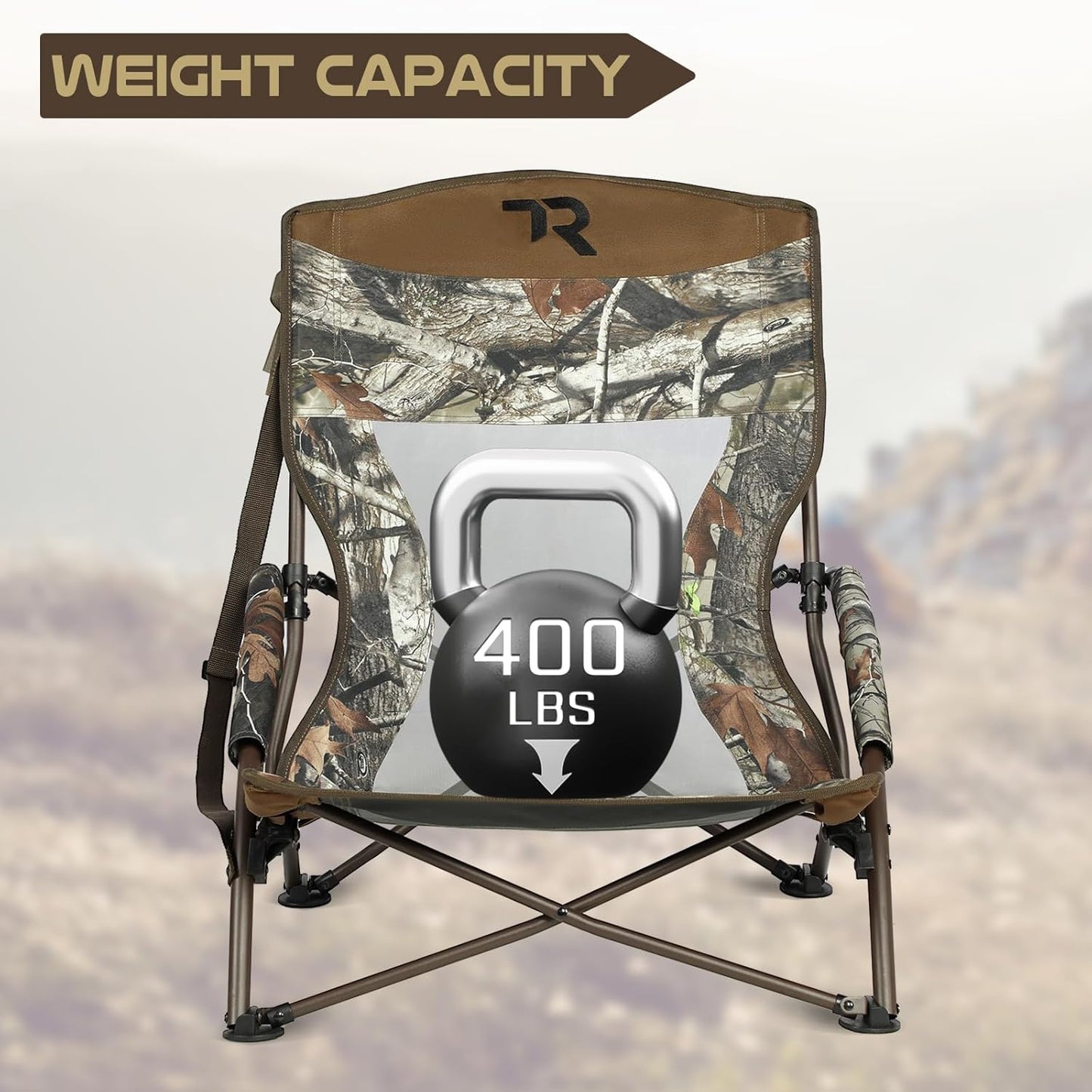 Lightweight Low Camping Chair - Heavy Duty Lawn Chair with Carry Bag for Concerts & Outdoor Travel | Perfect for Turkey Hunting