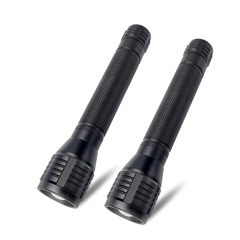 TotaLohan High Lumens Zoomable LED Flashlight, 3 Modes, AA Battery Powered – Powerful for Camping, Outdoor, and Emergency Use,2-Pack