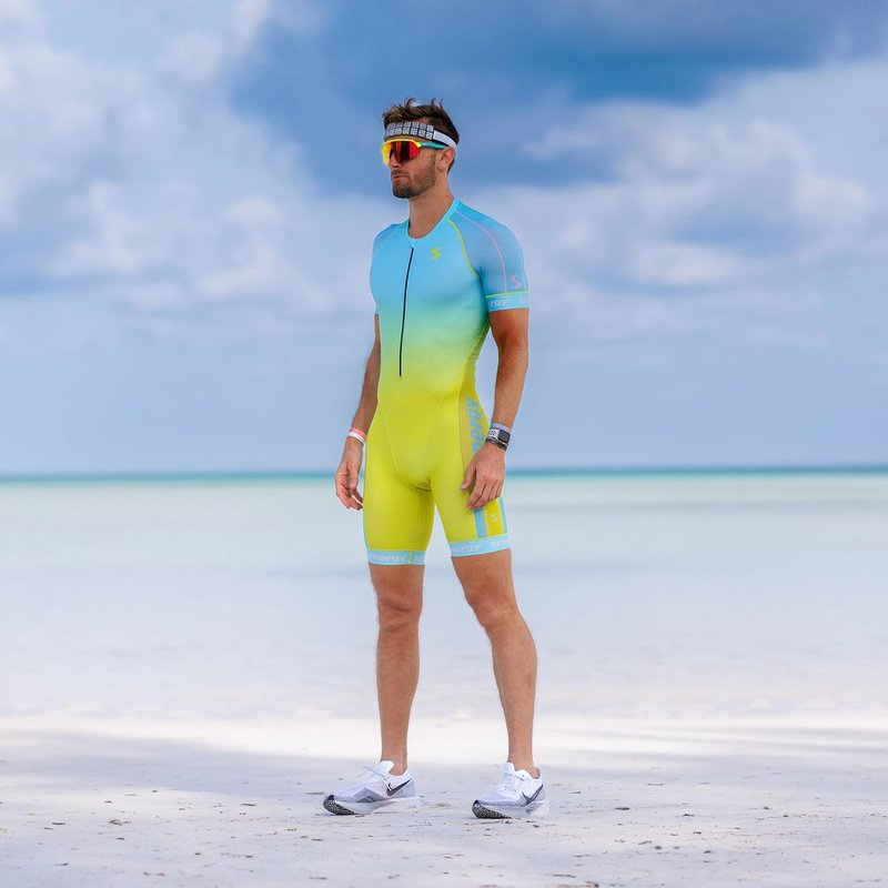 Men's Elite Triathlon Tri Suit - Short Sleeve Performance Trisuit for Racing | Comfortable Fit