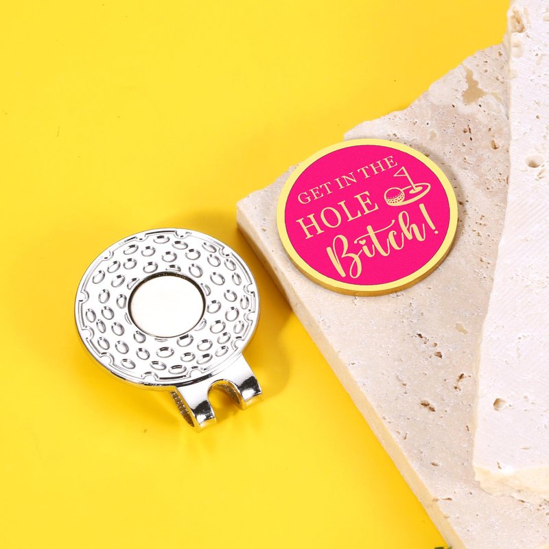 Funny Golf Women's Ball Marker Hat Clip, Womens Funny Golf Accessories, Funny Golf Ball Marker, Golf Party Accessories, Christmas Stocking Stuffer Gifts for Girlfriend, Valentines Day Gifts for Women