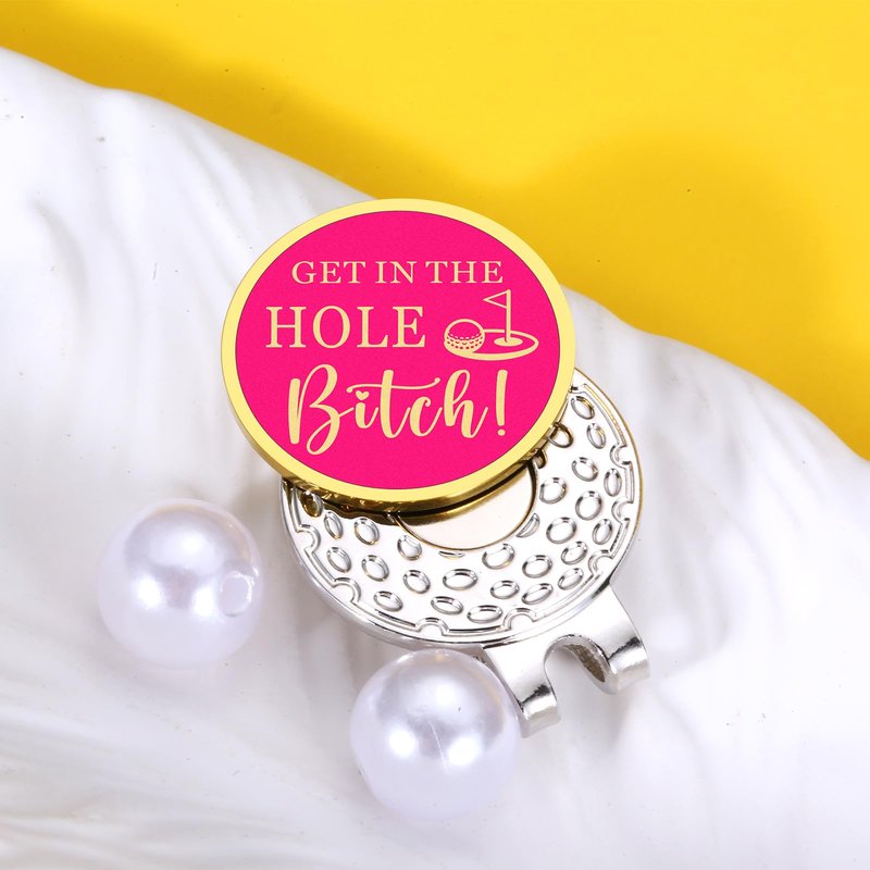 Funny Golf Women's Ball Marker Hat Clip, Womens Funny Golf Accessories, Funny Golf Ball Marker, Golf Party Accessories, Christmas Stocking Stuffer Gifts for Girlfriend, Valentines Day Gifts for Women