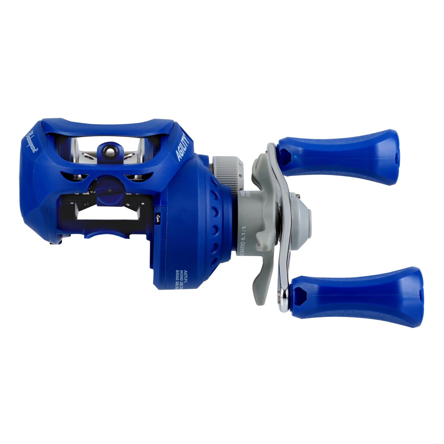 Shakespeare Agility Low Profile Fishing Reel, Left Handle Position, Multi-Disk Drag System, 90mm Handle with Large Knobs for Increased Torque