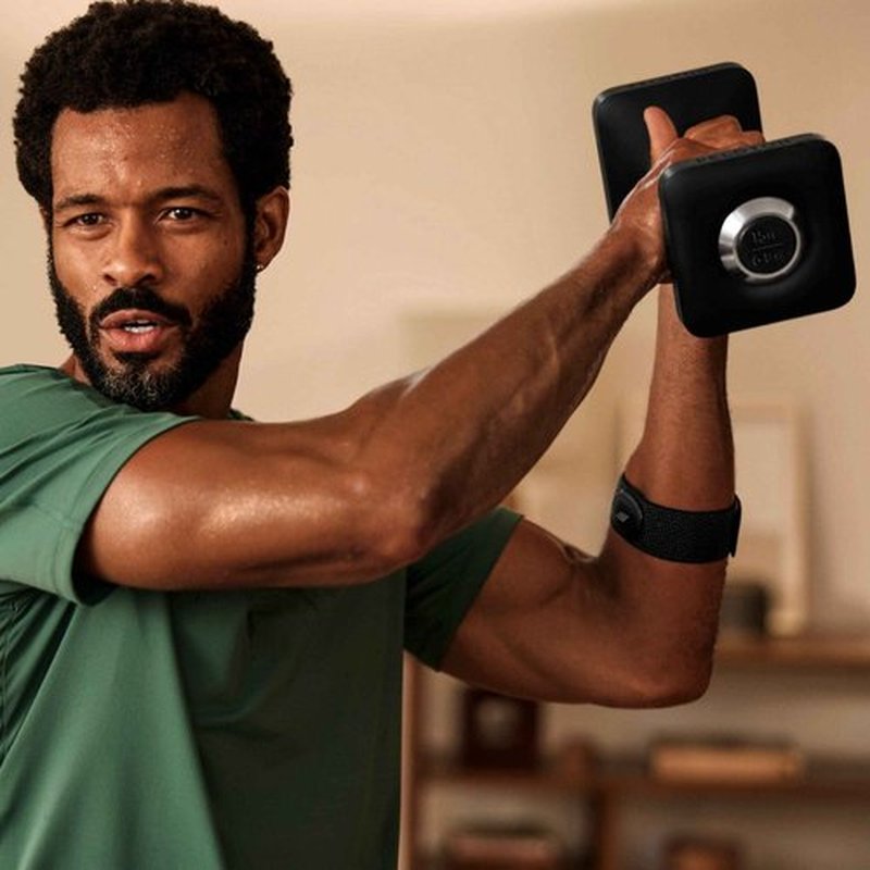 Peloton Dumbbells | Ergonomically Designed Pair of Cast Iron Weights With Urethane Coating and Nonslip Grip, Available in Set of Two - 10 lb