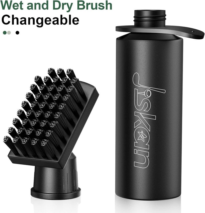 Pro Golf Club Brush Cleaner - Retainer Clip & Squeeze Water Bottle | 7.5 Inches, 4 Ounce Capacity - Essential Golf Accessories