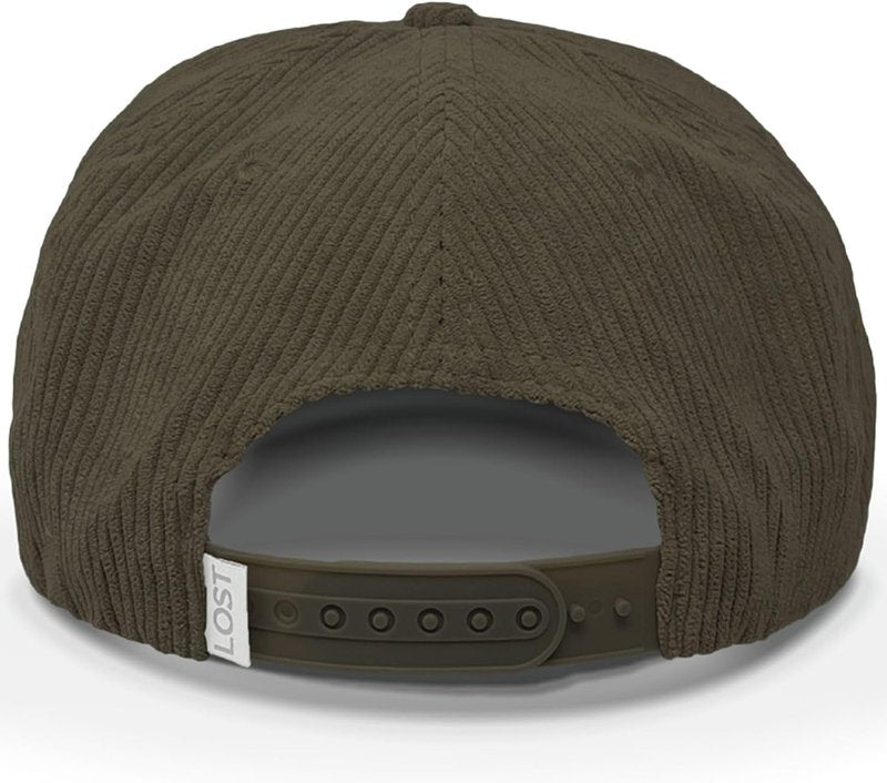 Men's Corduroy Flat Bill Hunting Cap - Drake Waterfowl 5-Panel Goat Rope Hat | Snapback Closure