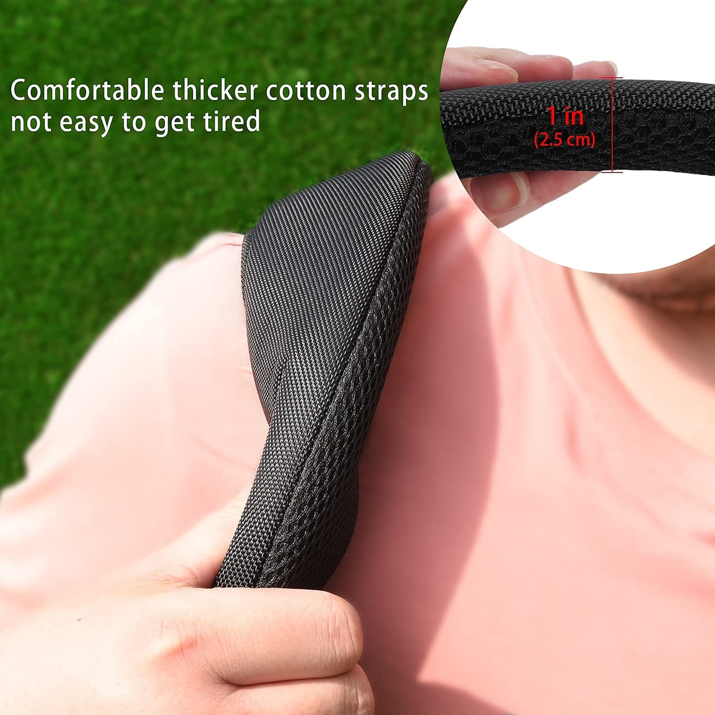 mytag Golf Bag Cross Straps Replacement with 4 Clips, Adjustable Universal Shoulder Carry Straps for Taylormade OGIO