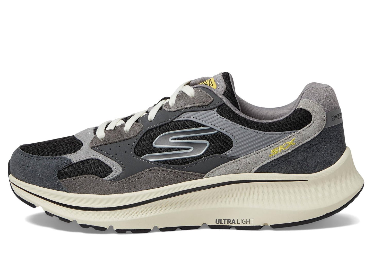 Skechers Performance Mens Go Run Consistent 2.0 - Retro Sneaker, Charcoal/Black,8.5