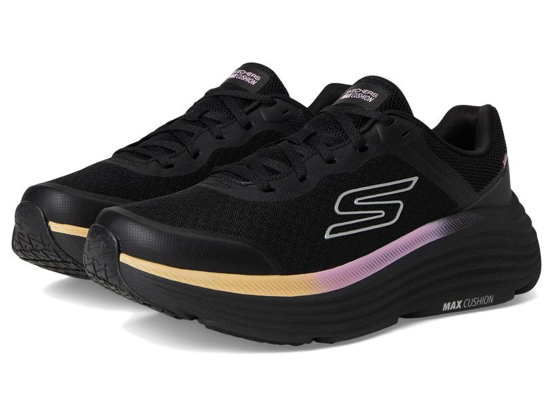 Skechers Women's Max Cushioning Endeavour Canova Sneaker, Black/Pink, 8.5 Wide