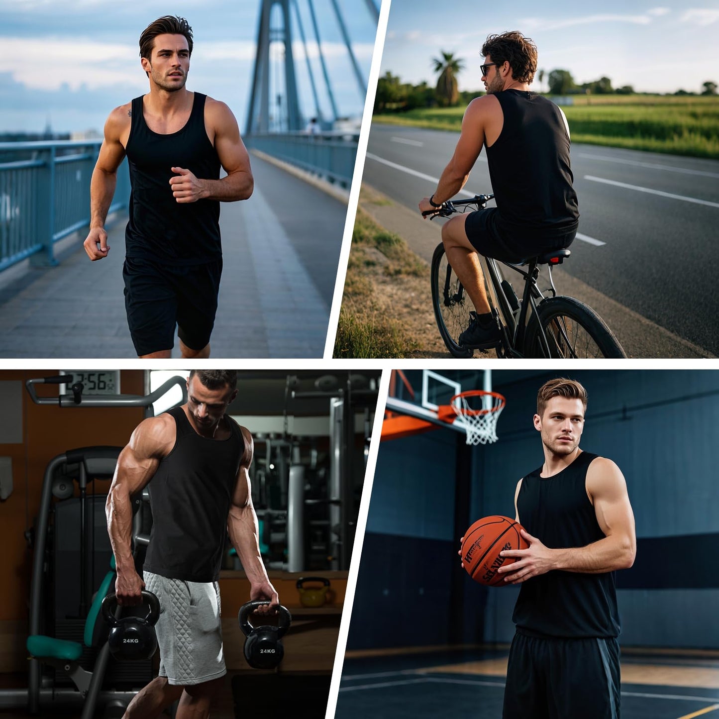 Towintec Sauna Vest for Men Waist Trainer Sauna Shirt Sweat Heat Trapping Compression Sleeveless Shirts Pullover Sweat Enhancing Weight Loss Workout Shapewear Top for Gym Exercise Sport(Blue,L/XL)