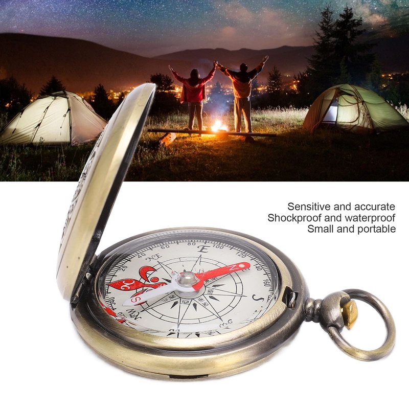 Moofey Compass, Brass Compass, Compas Watch for Outdoor Hiking