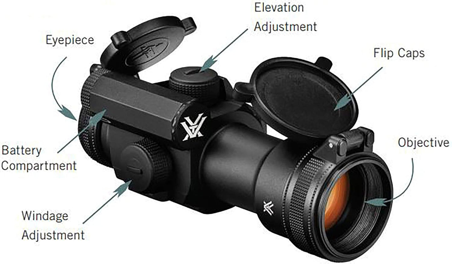 Vortex Optics Strikefire II Red Dot Sight - Versatile Reflex Sight for Quick Target Acquisition