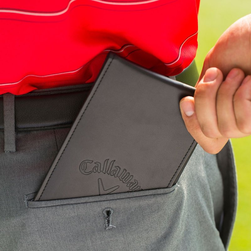 Callaway Leather Golf Scorecard Holder, Black