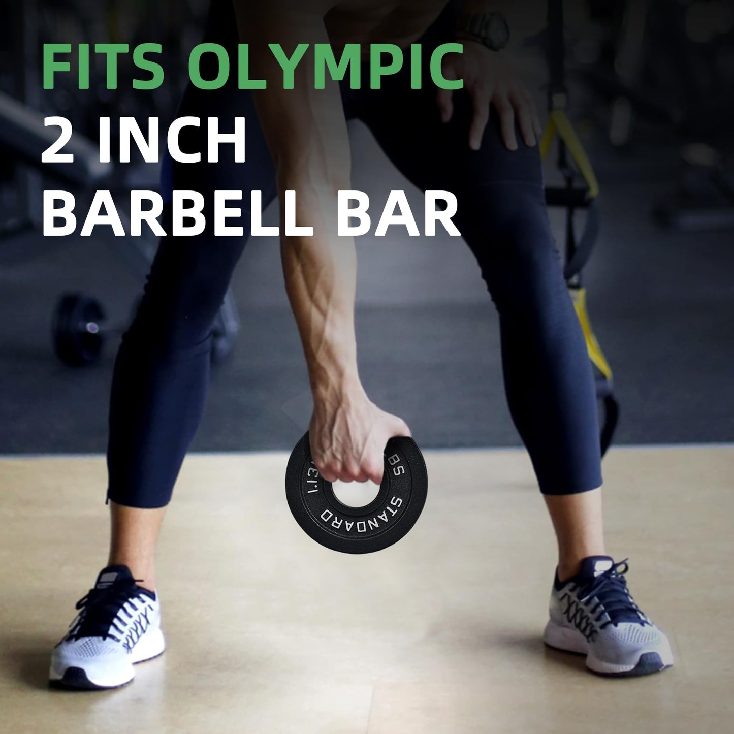 Fitvids 2 Inch Olympic Barbell Weight Plates Set, 45 LB(2.5-10 LB) Barbell Weight Set for Home Gym Strength Training, Deep Grip Edge