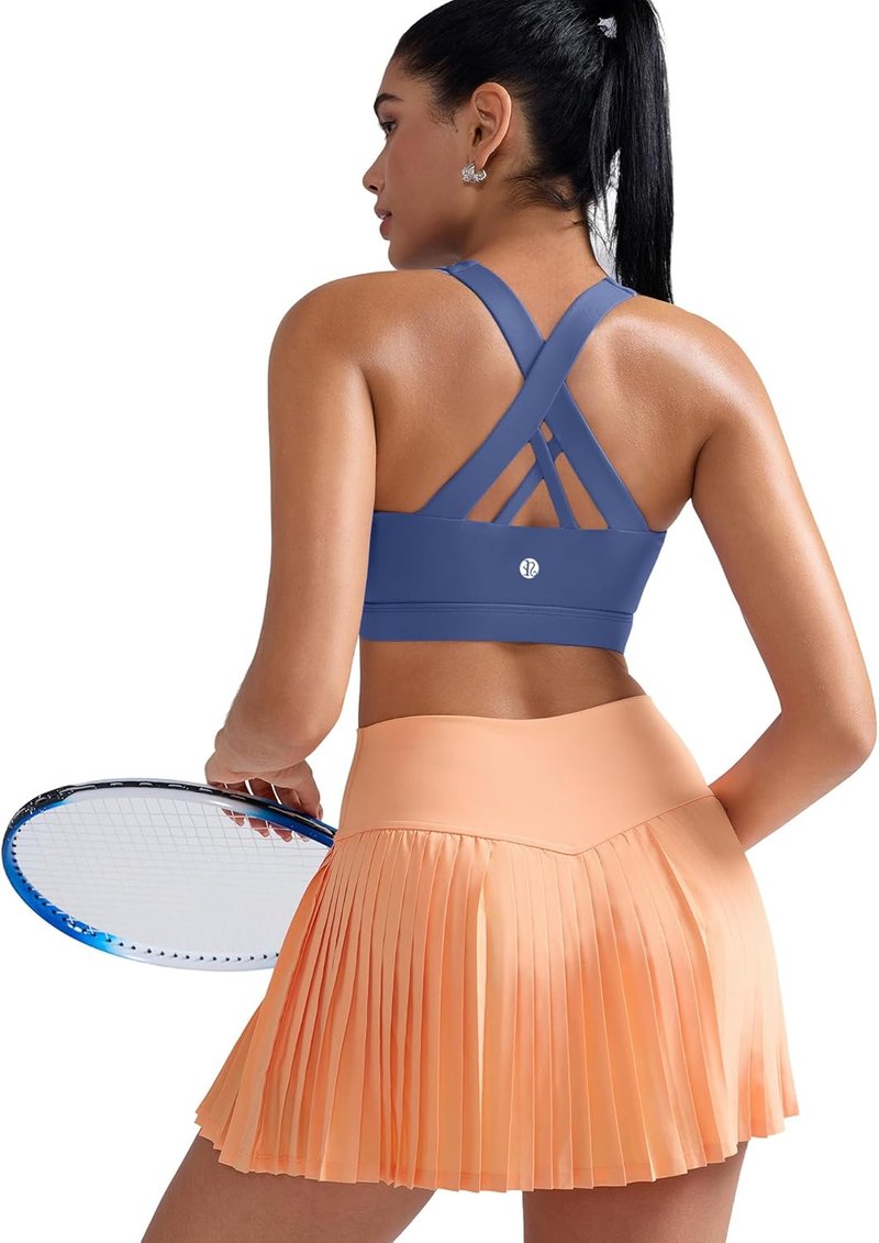 Sports Bras for Women - Padded Strappy Criss-Cross Back Medium Support | Removable Cups