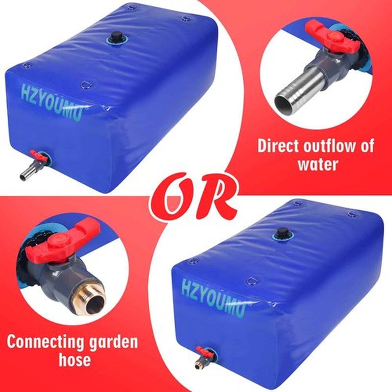 HZYOUMU Water Tank 1000L/260G Water Bladder Storage Container Foldable Portable Large Capacity Soft Bag Suitable for Outdoor Easy to Carry Out (260Gal)