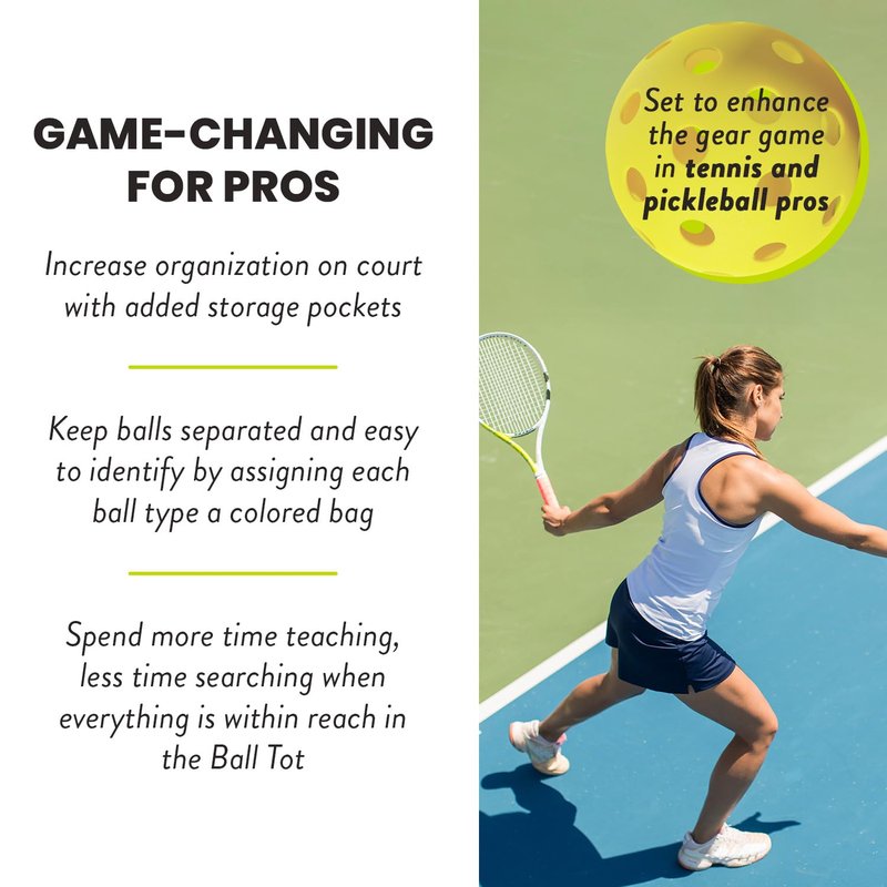 Racket Pets The Ball Tote - Replacement Bag for Tennis and Pickleball Pro Teaching Cart Hopper, Large Tote Bag For 150 Tennis Balls or 100 Pickleballs, Frame Not Included, (Black)