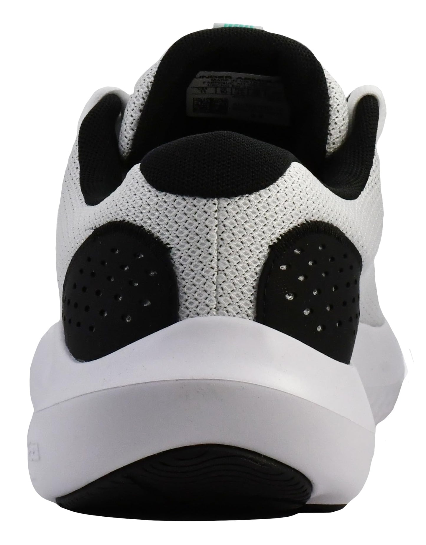 Under Armour Men's Charged Rogue 4 Sneaker, White/Black/Green Mode, 13