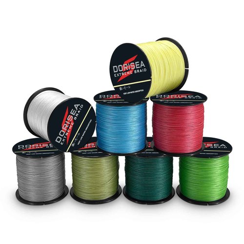 Dorisea Extreme Braid 100% Pe Black Braided Fishing Line 109Yards-2187Yards 6-550Lb Test Fishing Wire Fishing String Incredible Superline Zero Stretch (1000m/1093Yards 130lb/0.63mm(8Strands))