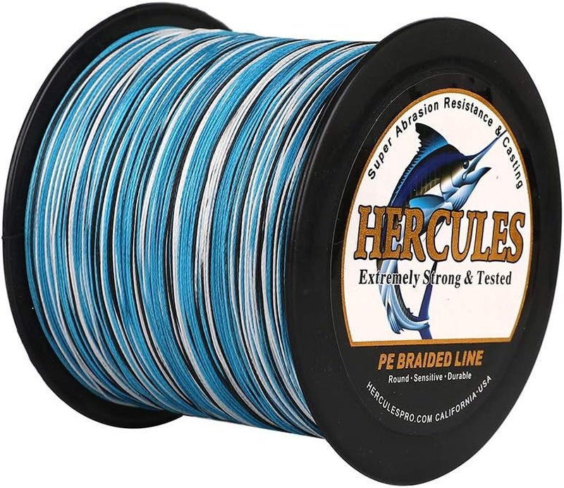 HERCULES Braided Fishing Line - Super Strong 4 Strands, 6LB to 100LB Test | Saltwater, 100M to 1000M, 0.08MM to 0.55MM