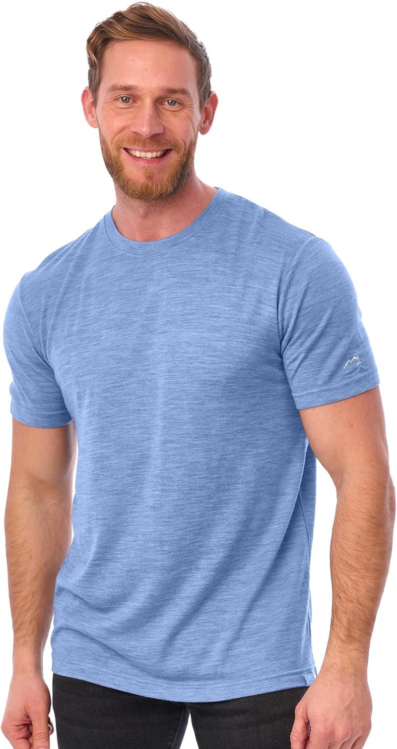 Merino Wool T-Shirt for Men - Lightweight 100% Merino Wool Base Layer | Comfortable Fit