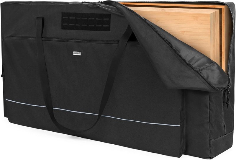 Regulation Size Cornhole Carrying Case - Durable Bag with Padded Shoulder Strap & Front Sandbag Pockets | Fits Standard Boards
