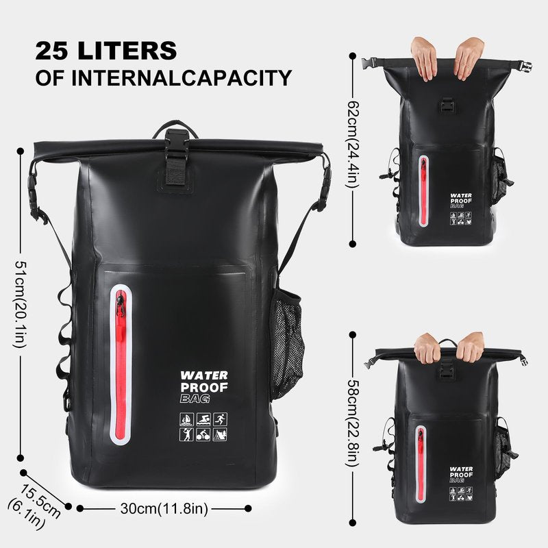 kooldaiwangwang Waterproof Backpack, Waterproof Backpack That Can Float, Suitable for Kayaking And Beach Activities, Outdoor Moisture-Proof Bag