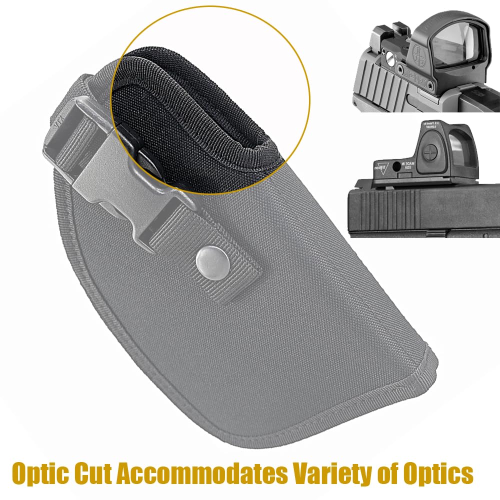 Bursport Molle Outside Waistband Gun Holster Optic Ready Holster Compatible with Medium Full Size Handgun with Laser Light Mounted