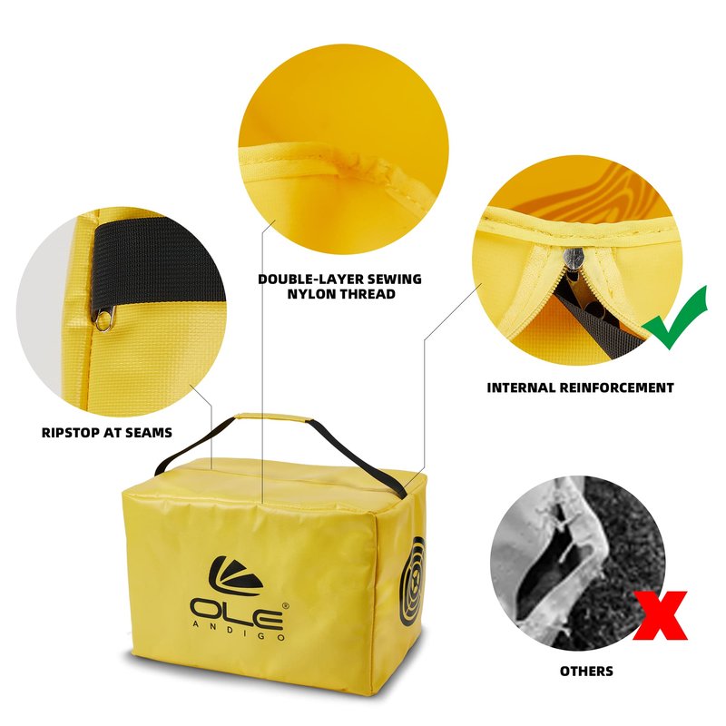 Golf Impact Bags Cube Smash Bag-OLE ANDIGO Seam Reinforcement Golf Impact Bags， Waterproof and Durable Hitting Bag,Golf Swing Trainer for Swing Impact,Golf Gifts for Men