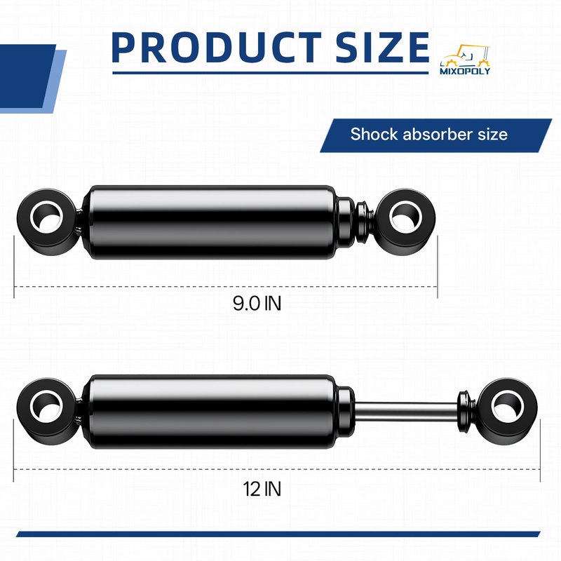 MIXOPOLY Golf Cart Front Shock Absorbers (2pcs), Fits Club Car DS G&E 1981-2011, Precedent G&E 2004-up, OEM # 1014235, 102588601, 1010991