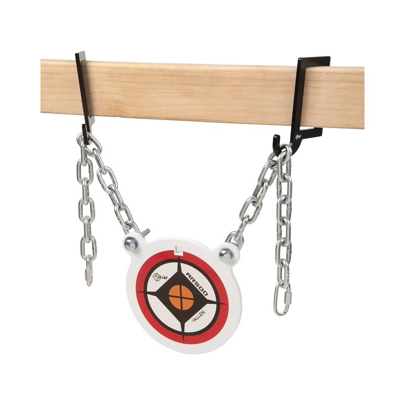 EZ Aim Target Hanger by Allen Company - Steel Gong Target Hooks for Shooting Range Practice - Solid Steel Construction - 6""L x 4""H - Black