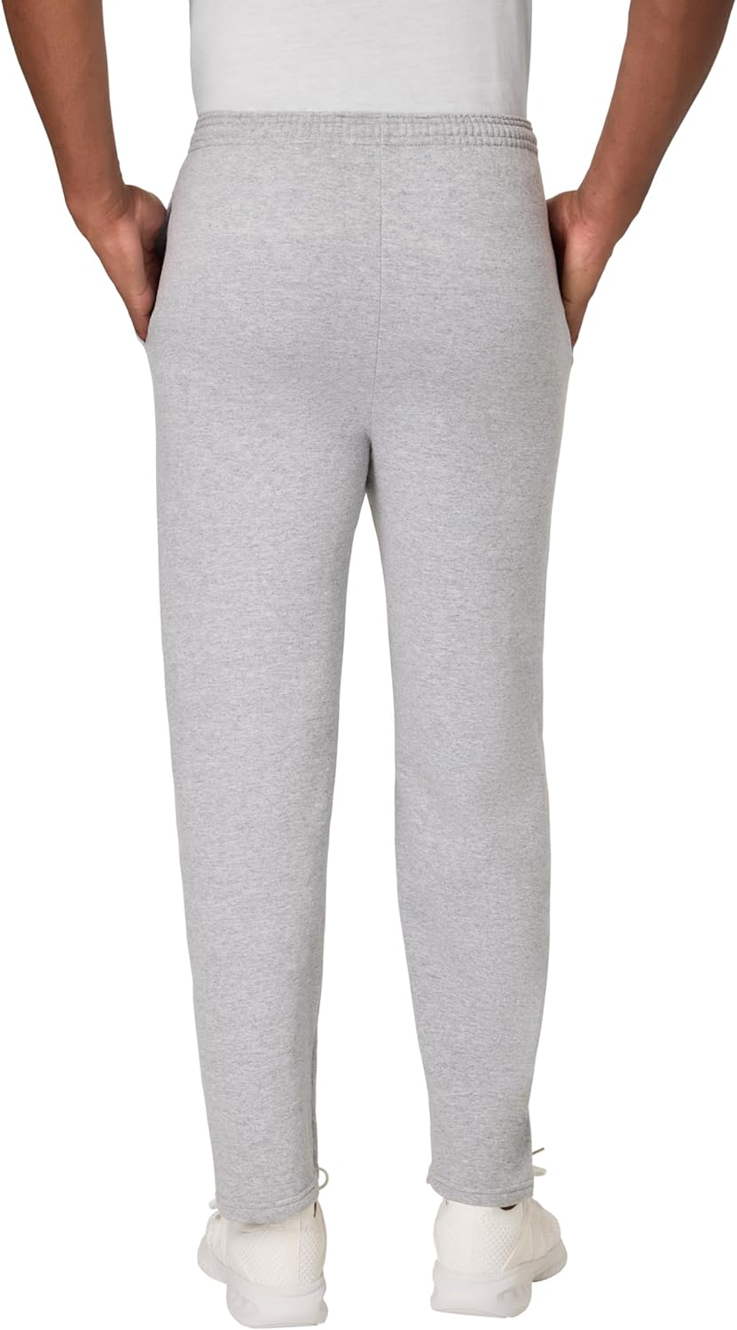 Hanes Men's EcoSmart Sweatpants - Comfortable Athletic Lounge Pants with Pockets | Open Hem Fleece Design