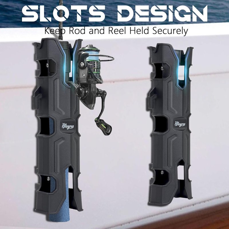 MECHA-X Boat Rod Holder - 4PCS Wall Mounted Fishing Tube Storage | Side Mount for Garage, Cooler, Trailer