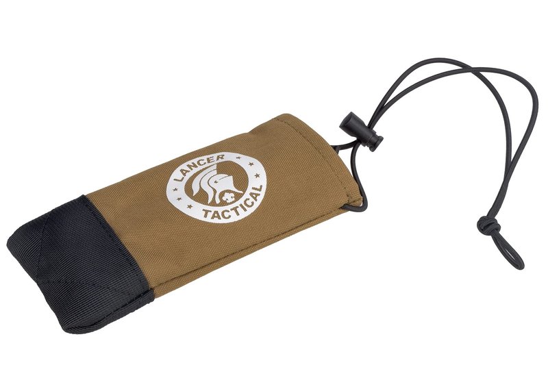 Lancer Tactical Airsoft Tactical Airsoft Barrel Cover w/Bungee Cord for Airsoft Guns and Paintball Markers-2 Pack (Tan)